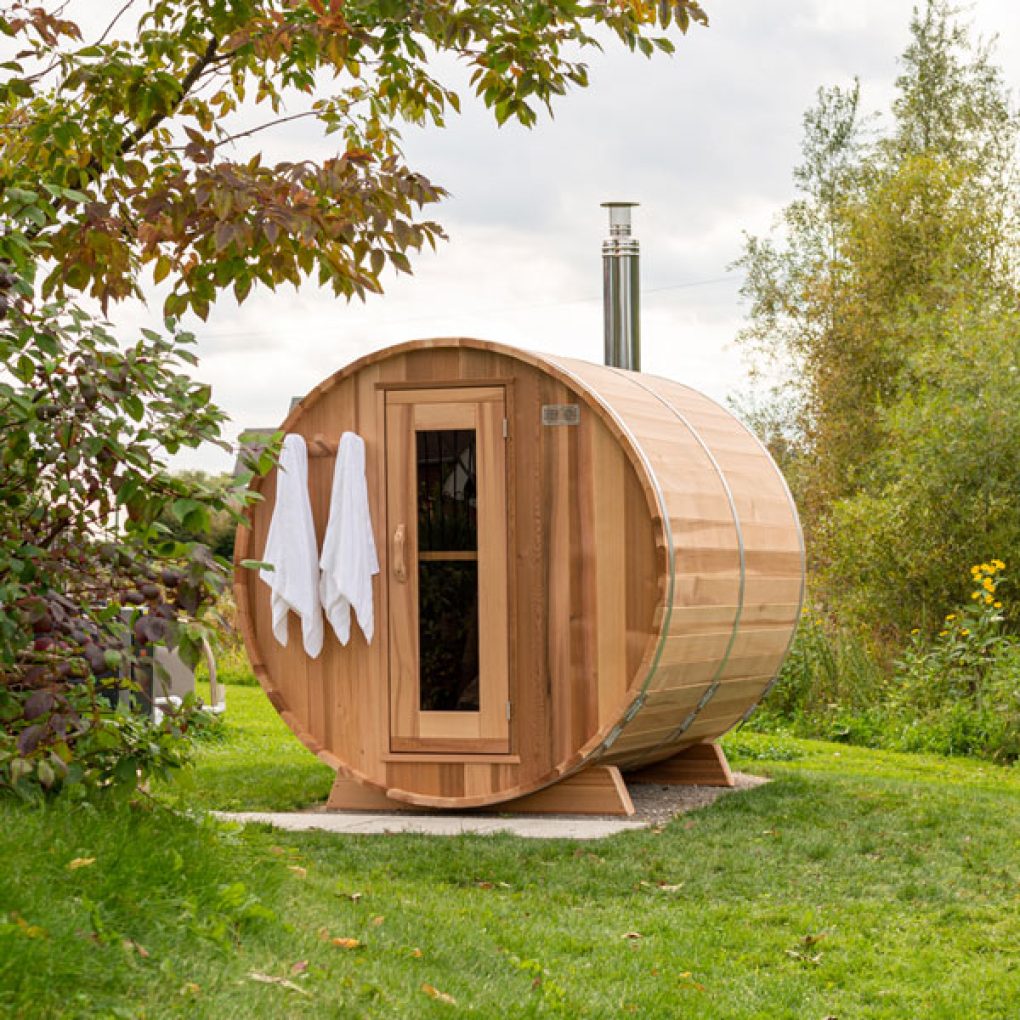 Clear Cedar Barrel Saunas